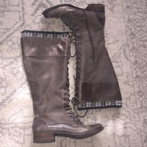 Leather Lace Up Boots